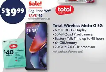 Family Dollar Total Wireless Moto G 5G offer