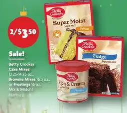 Family Dollar Betty Crocker Cake Mixes 13.25-14.25 oz., Brownie Mixes 16.3 oz., or Frostings 16 oz offer