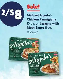 Family Dollar Michael Angelo's Chicken Parmigiana 10 oz. or Lasagna with Meat Sauce 11 oz offer