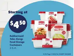 Family Dollar Rubbermaid Take Alongs Food Storage Containers offer
