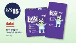 Family Dollar Luvs Diapers offer