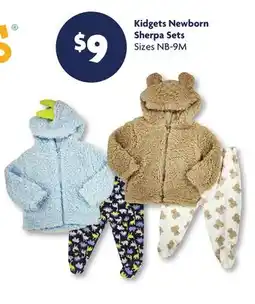 Family Dollar Kidgets Newborn Sherpa Sets offer