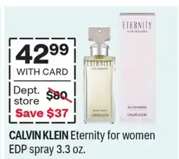 CVS CALVIN KLEIN Eternity for women EDP spray offer