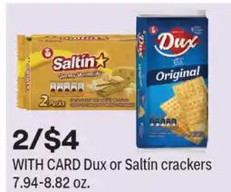 CVS Dux or Saltín crackers offer