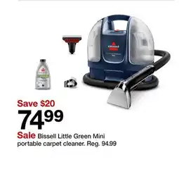 Target Bissell Little Green Mini portable carpet cleaner offer