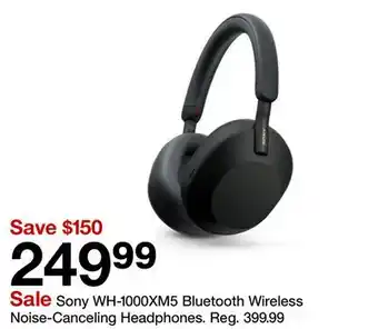 Target Sony WH-1000XM5 Bluetooth Wireless Noise Canceling Headphones offer