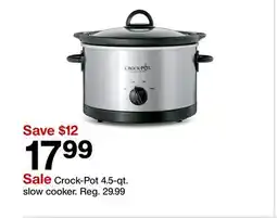Target Crock-Pot 4.5-qt. slow cooker offer