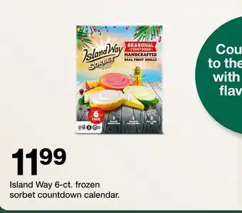 Target Island Way 6-ct. frozen sorbet countdown calendar offer