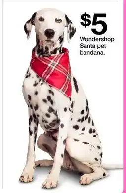 Target Wondershop Santa pet bandana offer