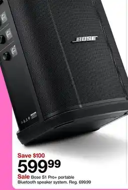 Target Bose S1 Pro + portable Bluetooth speaker system offer