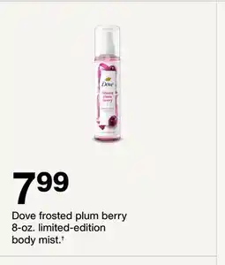 Target Dove frosted plum berry 8-oz. limited-edition body mist.† offer