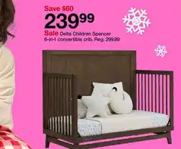 Target Delta Children Spencer 6-in-1 convertible crib offer