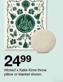 Target Wicked x Katie Kime throw pillow or blanket shown offer