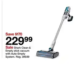 Target Shark Clean & Empty stick vacuum with Auto-Empty System offer