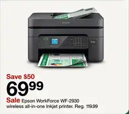 Target Epson WorkForce WF-2930 wireless all-in-one Inkjet printer offer