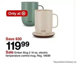 Target Ember Mug 2 14-oz. electric temperature control mug offer