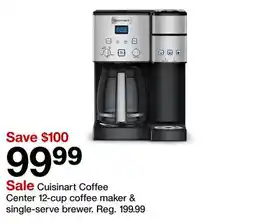 Target Cuisinart Coffee Center 12-cup coffee maker & single-serve brewer offer