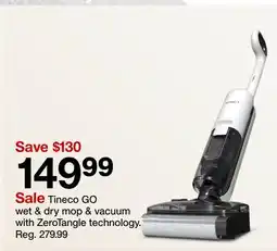 Target Tineco GO wet & dry mop & vacuum with ZeroTangle technology offer