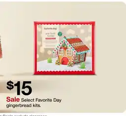 Target Select Favorite Day gingerbread kits offer