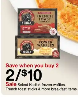 Target Select Kodiak frozen waffles, French toast & more breakfast items offer
