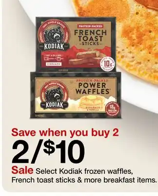 Target Select Kodiak frozen waffles, French toast & more breakfast items offer