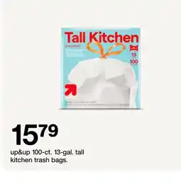 Target up & up 100 - ct. 13 - gal. tall kitchen trash bags offer