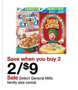 Target Select General Mills family size cereal offer