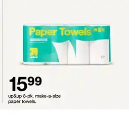 Target up&up 8-pk make-a-size paper towels offer