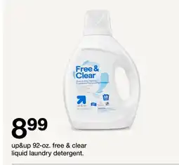 Target 8⁹⁹ up & up 92 -. free clear liquid laundry detergent offer