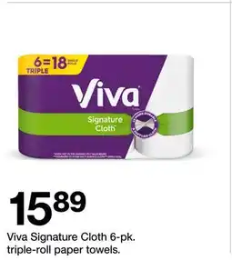 Target Viva Signature Cloth 6-pk. triple-roll paper towels offer