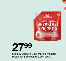 Target Stella & Chewy's 7-oz. Marie's Magical Breakfast Sprinkles dry dog food offer