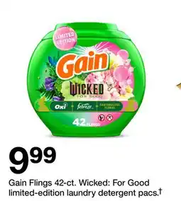 Target Gain Flings 42-ct. Wicked: For Good limited-edition laundry detergent pacs.† offer