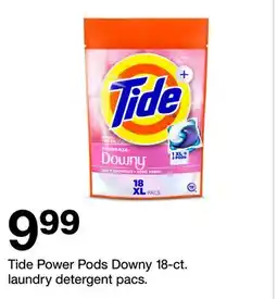 Target Tide Power Pods Downy 18-ct. laundry detergent pacs offer