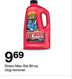 Target Drano Max Gel 80-oz. clog remover offer