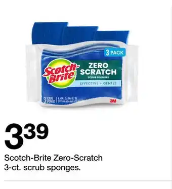 Target Scotch-Brite Zero-Scratch 3-ct. scrub sponges offer