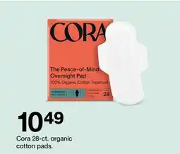 Target Cora 28-ct. organic cotton pads offer
