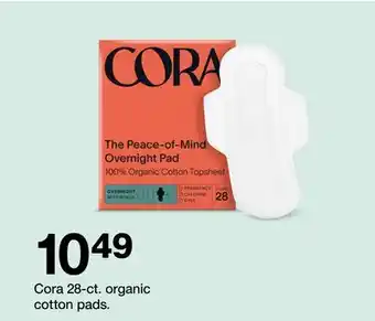 Target Cora 28-ct. organic cotton pads offer