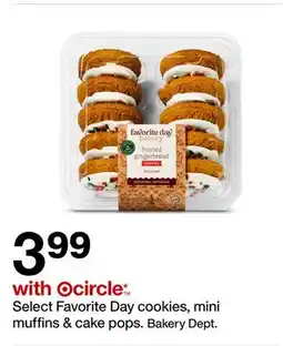 Target Select Favorite Day cookies, mini muffins & cake pops offer