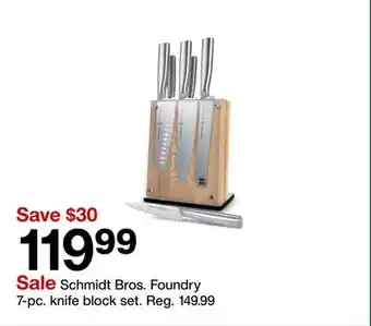 Target Schmidt Bros. Foundry 7-pc. knife block set offer