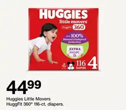 Target Huggies Little Movers HuggFit 360º 116-ct. diapers offer