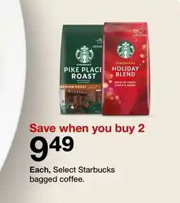 Target Starbucks bagged coffee offer