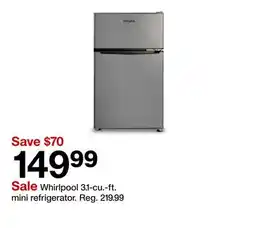 Target Whirlpool 3.1-cu.-ft. mini refrigerator offer