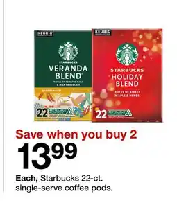 Target Starbucks 22-ct. single-serve coffee pods offer