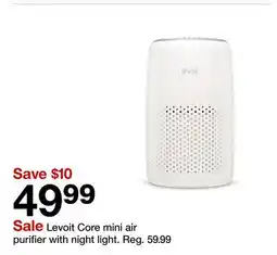 Target Levoit Core mini air purifier with night light offer