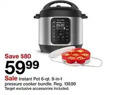 Target Instant Pot 6-qt. 9-in-1 pressure cooker bundle offer