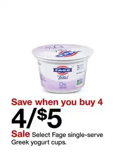 Target Select Fage single-serve Greek yogurt cups offer