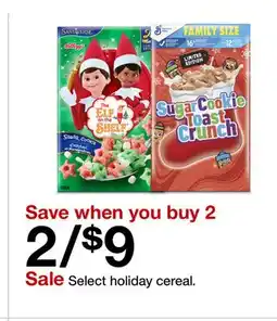 Target Select holiday cereal offer