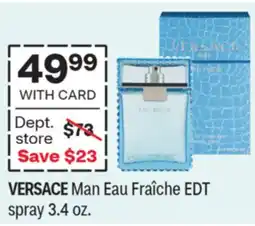 CVS VERSACE Man Eau Fraîche EDT spray offer