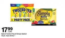 Target Select Twisted Tea & Simply Spiked 12-pk. hard drinks offer