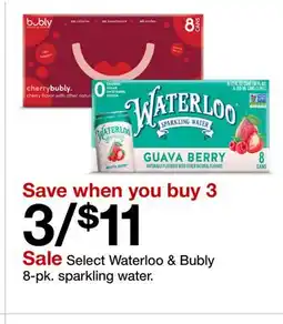 Target Select Waterloo & Bubly 8 - pk. sparkling water offer